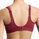 Champion Women's Sports Bra, High-Impact, Maximum Support, Breathable, Moisture-Wicking Fabric (Red)