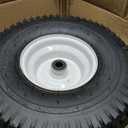 GICOOL 15x6.00-6 Rubber Lawn Mower Tire and Wheel, 2 Pcs Replacement 15x6-6nhs Riding Mowers Lawn Tire and Wheel with Bearing Bore 3/4", 3" Centered Hub