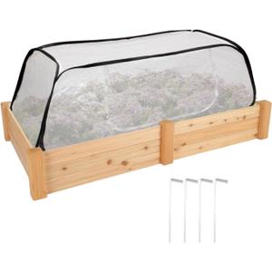 Greenhouse Cover for Raised Garden Bed-4x2x1.3ft Raised Bed Cover Freeze Protection with Zipper Door in Winter,Seedlings Plants Growth Cover Against Pests & Animals in Spring