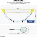 EastPoint Badminton Set, 4 Rackets, 2 Shuttlecocks, 15' Net, Outdoor Games