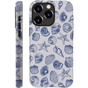 DAIZAG Case Compatible with for iPhone 11 Pro,Cute Blue Seashell Phone Case for iPhone 11 Pro for Girl Women Boy Men