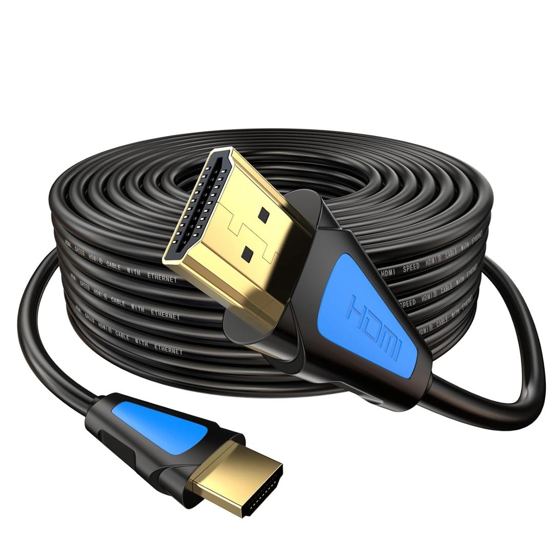 HDMI Cable 100 ft-Big OD 9.0 in-Wall CL3 Rated 18Gbps Supports 4K@60HZ,HDR,ARC,Ultra HD,3D,1080P Compatible with Laptop UHD TV Monitor PS4/PS5 ect