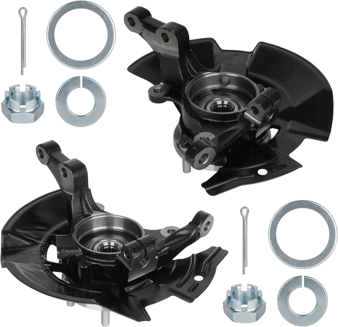 2 PCS Front Steering Knuckles Assembly Kit for Hyundai Sonata GL/GLS/Limited/SE 2011-2013 L4 2.4L, w/o Sport Suspension, Left Driver and Right Passenger Side, 698-465 WLK465 WLK464 698-464