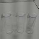 G.E.T. BW-1050-PC-CL-EC Plastic Juice/Beverage Decanter Jars with Lids, 16 oz, Clear (Set of 3)