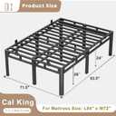 4 x ROIL 24 Inch Cal King Bed Frame Double Layer Platform with Round Corner | Easy Assembly, Noise Free, 3500LBS Load Capacity, 6 Mattress Baffles, 20" Storage Space, Headboard Hole, Rubber Foot Pads