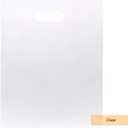 100 Clear Handle Bags 12x15, Extra Thick 2.25 Mil Retail Plastic Shopping Merchandise Gift Bags Tear Resistant Strong Durable Anti Stretch For Small Business LDPE Die Cut, ClearBags, 100% Recyclable