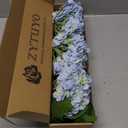 ZYTUYO 20" 4PCS Artificial Light Blue Hydrangea Flowers Large Faux Latex Real Touch Fake Hydrangeas Silk Bouquet with Leaves Stems for Family Table Office Wedding Party Arrangements