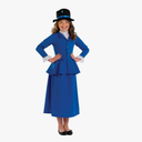 fun shack Girls Victorian Nanny Costume, Kids Pioneer Dress, Historical Costume for Girls, Classic Dress-Up Outfit Size L
