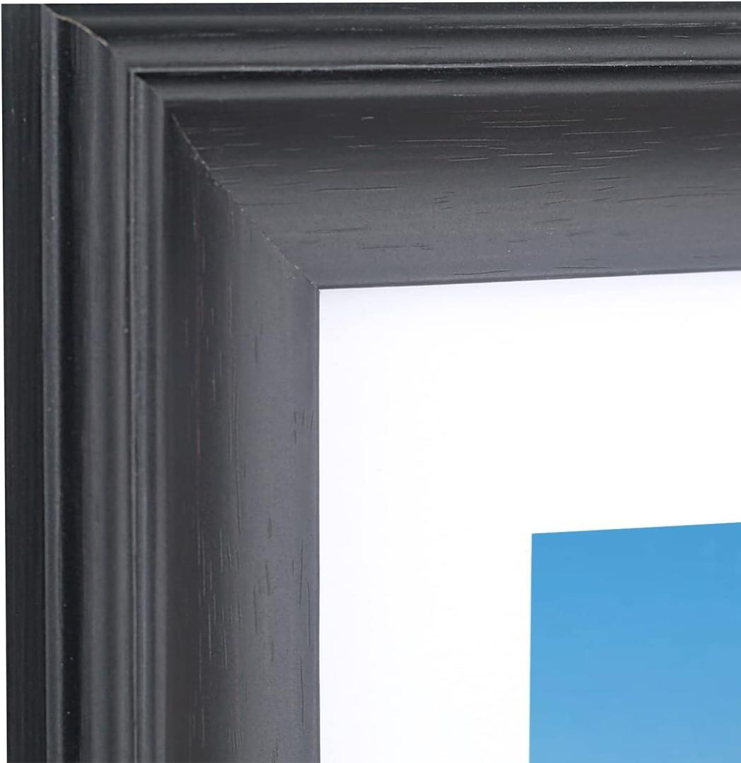 LTYHHK 24x24 in Picture Frames Solid Wood, Display Picture 22x22 in With Mat or 24x24 in Without Mat,22x22 inch Poster Frame for Wall 24x24Diamond Painting Frames Black (CK2424)