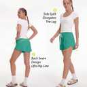 CAMPSNAIL Athletic Shorts for Women - Workout Casual High Waisted Black Sweat Shorts Comfy for Running Gym Lounge Summer (Green, S)