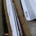 DIYHD 32X80in White PVC Accordion Door - Folding Closet Door with Mounting Hardware, Handle and Latch