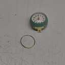 Tinload Analog Alarm Clock, Retro Simple Design Small Desk Clock with Manual Light, Battery Operated, Snooze, for Kids,Bedroom,Travel,Kitchen,Bedside Desktop(Green)