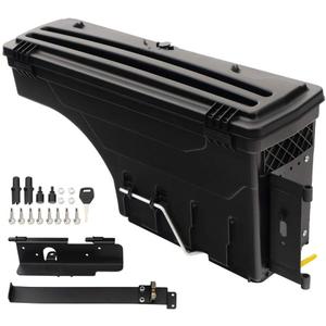 G-PLUS Truck Bed Storage Tool Box Compatible with Toyota Tundra 2007-2020 Rear Lockable Swing Waterproof Wheel Well Tool Box Left Driver Side (07-20 Toyota Tundra Left)