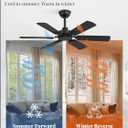 Fanbulous 42 Inch Ceiling Fans No Light with Remote, Modern Ceiling Fan Without Light, Dual Finish 6 Blades, Reversible Quiet DC Motor, 6 Speed, Large Ceiling Fan for Indoor or Outdoor, Black