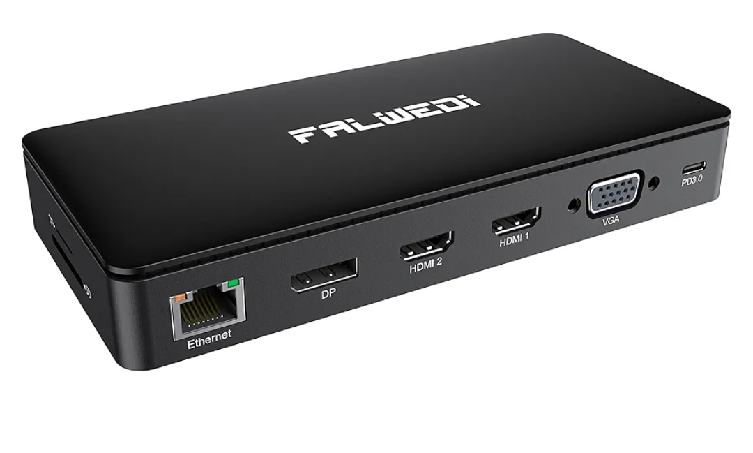 USB C Laptop Docking Station, 15 in 1 Dock with 4K Triple Display Multiport Adapter and 3 Monitors Compatible for MacBook/Dell/HP/Lenovo (2 HDMI, DP, VGA, USB Ports, RJ45, SD/TF, Mic/Audio, PD) Black