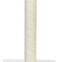 Trixie Parla Cat Scratching Post 24.4 Inch - Cat Scratcher with Soft Fabric Covering Base and Durable Natural Jute Rope - Beige