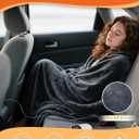 12V Heated Car Blanket Flannel Gentle Soft with 3 Time 9 Heating Settings Portable Electric Automobile Heating Throw Warm Gifts for Winter SUV RV Camping Essentials 59x39