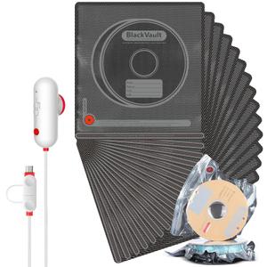 Filament Vacuum Storage Kit with USB Pump, 20 Pack Light-Proof Vacuum Sealed Bags for 3D Filament, Spool Sealing for Keeping Dry and Clean (12.6 * 13.38 in)