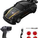 TeeGGi Desktop Drift Car for Boys Kids Adults, 1/64 Scale Remote Control Car with LED Lights, 4WD Mini RC Drift Cars for Race, Children's Gifts and Toys