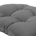 QILLOWAY Indoor Outdoor Seat Back Chair Pads Tufted Cushion, Spring/Summer Seasonal Replacement Cushions. (Set of 2, Dark Grey)