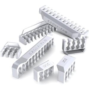 EZDIY-FAB Shield Cable Comb Kit for 16AWG, 18AWG PSU Cable Extension,Includes 4 x 24P + 16 x 8P + 8X 6P-White