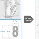 iSYFIX Reflective Vinyl Number 8 (Eight) Stickers - 6 Pack 9 inch Self Adhesive - Premium Decal Die Cut & Pre-Spaced for Mailbox, Signs, Door, Cars, Trucks, Home, Business, Address Number, Outdoor