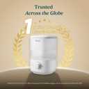 LEVOIT Top Fill Humidifiers for Bedroom, 2.5L Tank for Large Room, Easy to Fill & Clean, 28dB Quiet Cool Mist Air Humidifier for Home Baby Nursery & Plants, Auto Shut-off for Safety, 25H