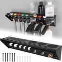 Pressure Washer Gun & Foam Cannon Holder with 1/4 Inch Quick Connector, Wall-Mounted Nozzle Tip & Extension Wand Organizer for Pressure Washer Parts & Accessories