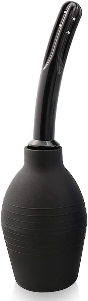 Clean and Healthy Anal Douche for Women,Shower Enema Bulb Cleaner Wash Flusher System for Women and Man 10 oz(Black)