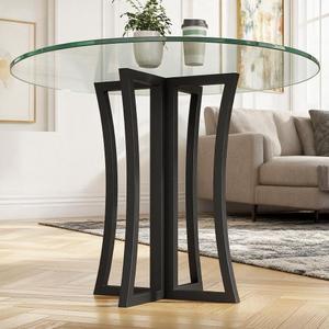 LBSLMJB Metal Desk Legs 28 Inch, Heavy Duty Wrought Iron Base for Glass, Marble, and Wooden Table Tops, Home, Kitchen, and Office Desk Legs (Black)