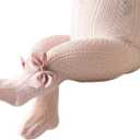 Baby Girl Tights Cute Bow Knit Leggings Toddler Stockings Cotton Pantyhose Infant Hollow Out Newborn Pants