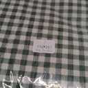 Mindsoft Green Gingham Ruffled Tablecloth 60 x 84 Inches Rectangle Cotton Linen Checkered Table Cloth Buffalo Plaid Farmhouse Vintage Decorative Tablecover for Picnic Kitchen Dining Home Room Party