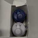 Collapsible Water Bottles Travel water bottle Sports Portable Sport Water Bottle Reusable Water Bottles comes with mountaineering Buckle 500ml silicone Water-proof camping water bottle (Light grey+Dark blue)