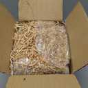 ZEBMOON 1 LB Kraft Crinkle Cut Paper Shred Filler Great for Gift Wrapping, Basket Filling, Birthday, Wedding, Halloween, Thanksgiving, Christmas Day, New Year Party Decorations Filling Supplies (Khaki)