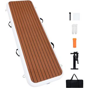 Inflatable Gangway for Yachts & Boats, Extra Width and Durable Dock Gangway with Non-Slip Surface, Portable and Space-Saving Floating Platform Connecting the Yachts and the Docks, 79"x26"x6"
