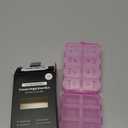 Foldable Weekly Pill Organizer 2 Times a Day with 2 Extra Compartments - Etched Labels - Portable 7 Day AM PM Medicine Box, Week Daily Travel Pill Case Holder for Meds, Vitamin, Supplement -Clear Pink