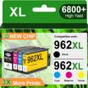 962 962XL Ink Cartridges Combo Pack for HP 962XL Ink Cartridges Combo Pack for HP 962 XL for HP Ink 962 for HP 9010 Ink Cartridge Officejet Pro 9010 9015 9020 9018 9025 Printer (962XL Ink 4-Pack)