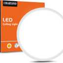 LED Flush Mount Ceiling Light Fixture, 9inch Modern LED Ceiling Light White 18W 5000K, Low Profile Slim Flat Surface Mount Ceiling Lights for Bedroom Kitchen Hallway Laundry Stairwell Basement Closet (1Pack)