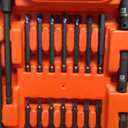 LLNDEI 1/4 Drive Socket Set 16V Brushless Impact Driver Kit, 108 PCS 6 point Metric Magnetic Nut Driver Set, including 1.5Ah Battery, Charger and a Self-Tapping Screws, Hex Drill Bits Can be Used