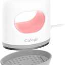 Calogy Super Mini Heat Press Machine, Fast Up to Max 410 in 3Mins & 4 Heating Setting with LED Display, Mini Iron for Crafting with Precision Tip, Easy for Small Objects Like Shoes, Hats (White Pink)