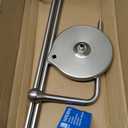 Umbra Teardrop Free Standing Toilet Paper Holder Stand and Holder with Storage for up to 5 TP Rolls, Brushed Nickel