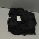 WDIRARA Women's Lace One Shoulder Long Sleeve Bodysuit Dressy Off The Shoulder Leotard Tops (Medium, Black)