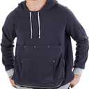 Pet Cat Dog Pouch Hoodie Small Animal Carrier  Kitten Puppy Pouch Sweatshirt Holder Fleece Unisex Hoodies Navy