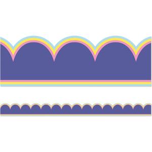 Carson Dellosa We Stick Together 39Ft of Purple Bulletin Board Borders