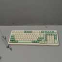 AULA S99 Gaming Keyboard, Wireless Computer Keyboards, Tri-Mode Bluetooth/ 2.4GHz/ USB-C Custom Creamy Keyboard with Number Pad, RGB Backlit Media Knob Cute Programmable Keyboard for PC Gamer - Green