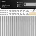 EVEO Cord Hider - 306 Cord Cover Wall Cable Hider, Cable Concealer, Wire Hiders for TV on Wall. Cable Management, Cord Hider Wall Cable Raceway Wire Covers for Cords -18X (L17 W0.95 H0.5) - Grey (Medium)