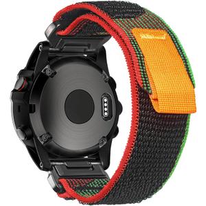 Compatible With Garmin, Trail Loop Nylon Sport Band For fnix/Forerunner/Approach/MARQ/quatix/D2 Series Tough Replacement Band For Men (22mm, Flash)