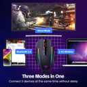 RisoPhy Wireless Gaming Mouse, 3-Mode 2.4G/USB-C/Bluetooth with RGB Backlit | 6 Level 10000DPI, Ergonomic Design, 8 Programmable Buttons, 58H Capacity Rechargeable, Computer Mouse for PC/Mac/Laptop