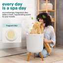 SereneLife Freestanding Towel Warmer Bucket 18" Hot Towel Warmer with Legs for Bathroom & Spa, 12L Capacity, Built-In Timer, Aroma Discs & LED Indicator, Fits One Towel or Robe, Gray, 11.89 x 12.44 x 18.46