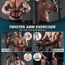 Twister Arm Exerciser, Adjustable Spring Workout Bar, Forearm Triceps Chest Inner Thigh Muscle Enhanced Exercise Strengthener, Upper Body Strength Builder Trainer, Home Fitness Equipment